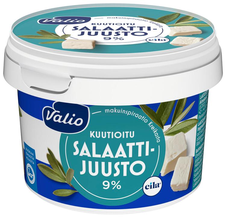 Valio salaattijuusto kuutiot 9 % 180 g laktoositon