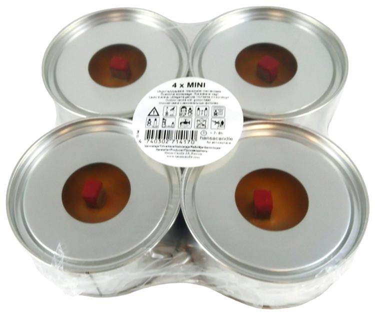 Õueküünal mini kaanega easy light 4-pakk