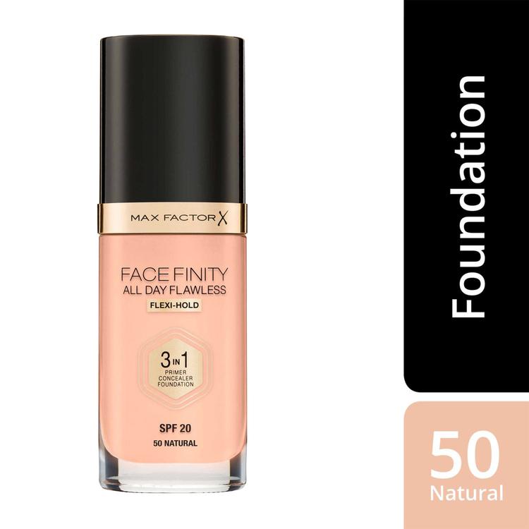 Max Factor Facefinity All Day Flawless 3in1 Foundation 50 Natural 30ml