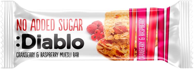 Diablo karpalo-vadelma myslipatukka 30 g