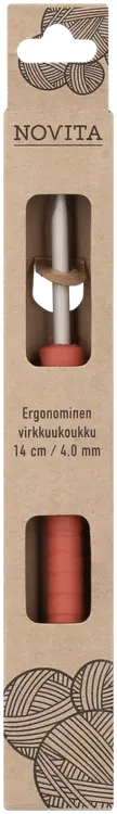 Novita Ergonominen Virkkuukoukku 14 cm 4 mm