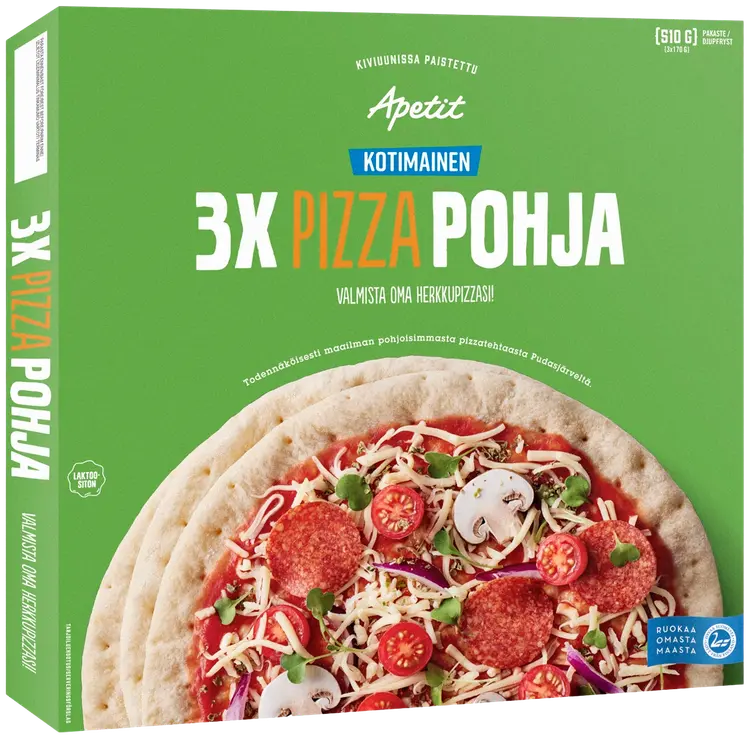 Apetit Kotimainen Pizzapohja pakaste 3x170g