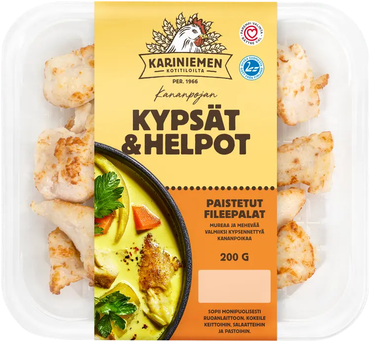 Kariniemen Kananpojan Kypsät ja Helpot Paistetut fileepalat 200 g