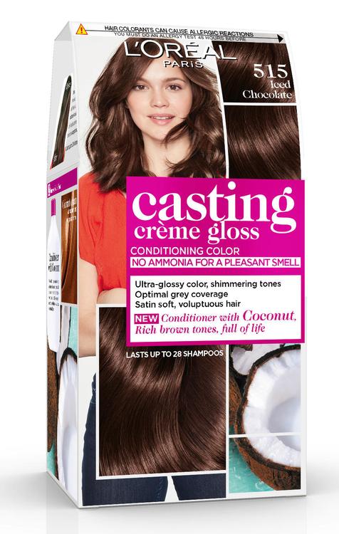 L'Oréal Paris Casting Crème Gloss 515 Chocolate Truffle Vaaleanruskea Tuhka Mahonki kevytväri 1kpl