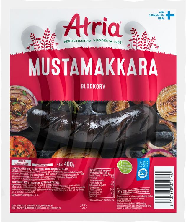 Atria Mustamakkara 400g