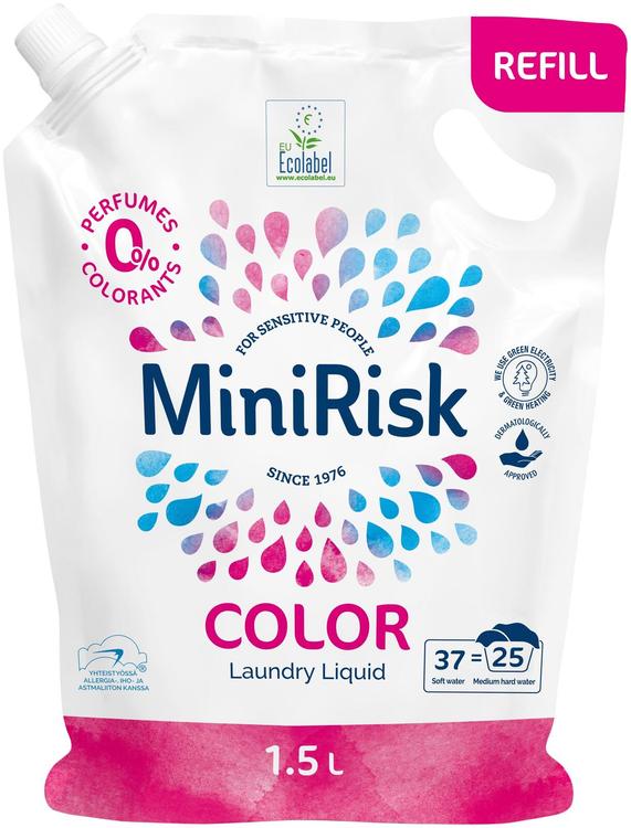 Mini Risk Color pyykinpesuneste 1,5 l täyttöpussi