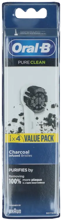 Oral-B Pure Clean Charcoal 4kpl vaihtoharja