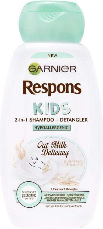 Garnier Respons Kids 2in1 Hypoallergenic Oat Milk Delicacy lasten shampoo 250ml