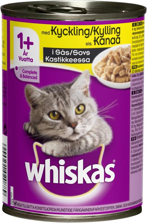 Whiskas 1+ Kanaa kastikkeessa - Kissan märkäruoka tölkki - (400g)