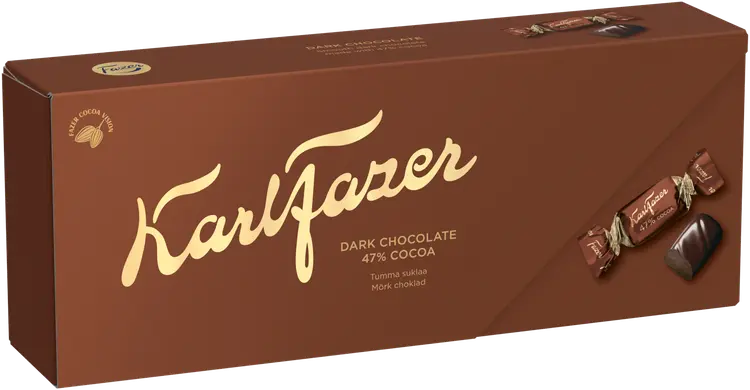 Karl Fazer Tumma suklaa  47%suklaakonvehteja 250g