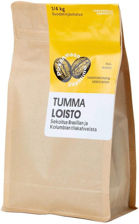 Pirkanmaan Paahtimo 250g Tumma Loisto kahvisekoitus jauhettu