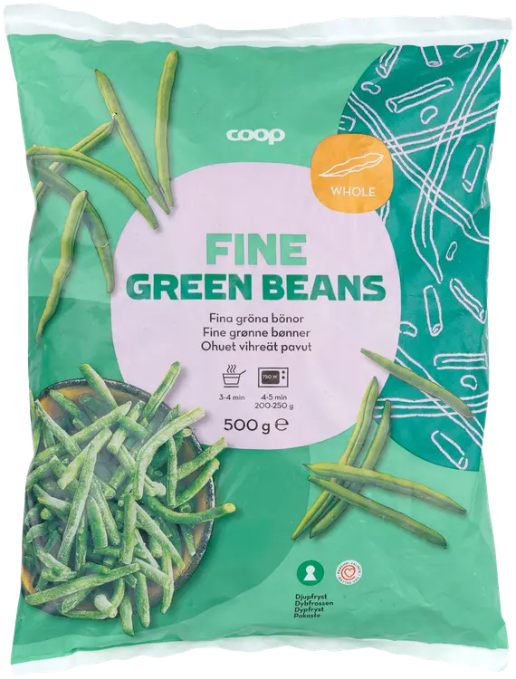 Coop ohuet vihreät pavut 500 g pakaste