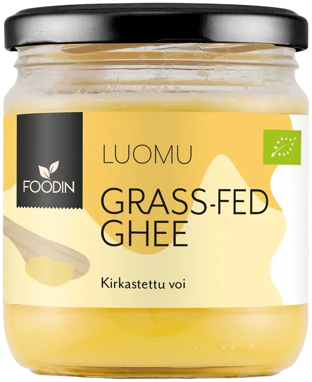 Foodin Grass-fed Ghee, kirkastettu voi, Luomu 300g