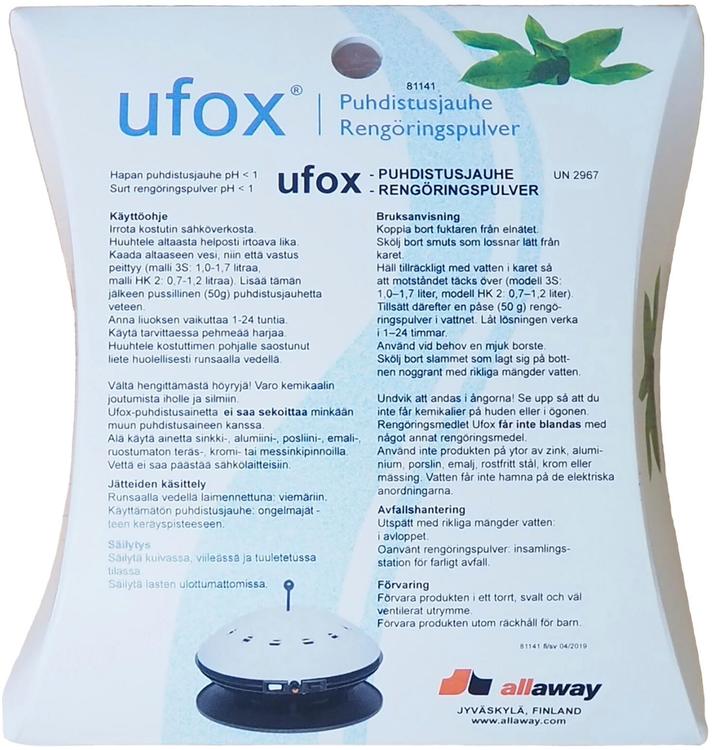 Ufox õhuniisutaja puhastusvahend 2x50 g