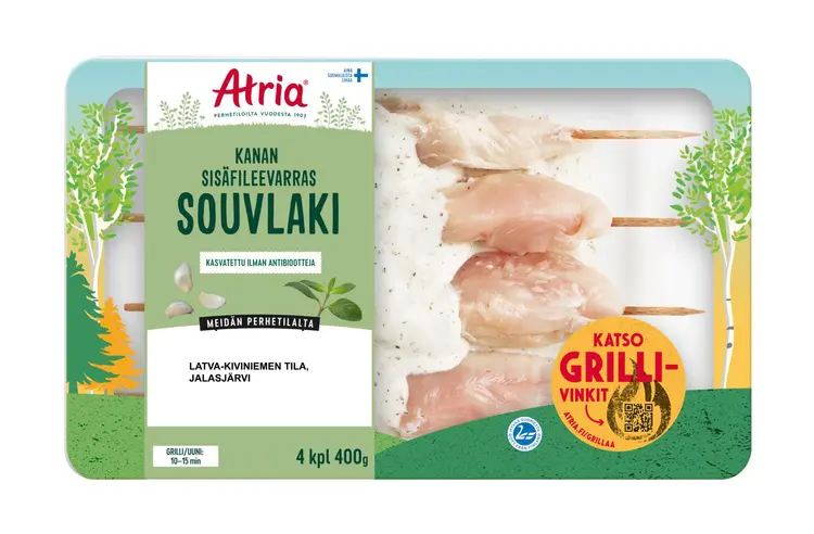 Atria Kanan Sisäfileevarras Souvlaki 400g