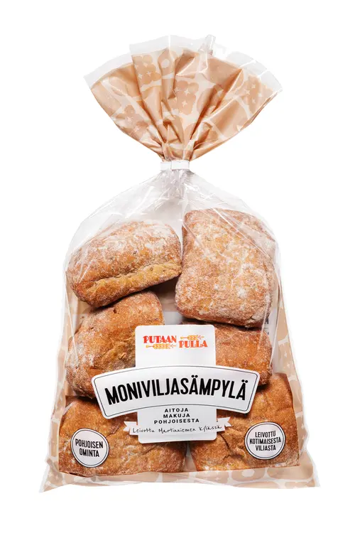 Putaan Pulla Moniviljasämpylä 6 kpl/310g täysjyväsämpylä