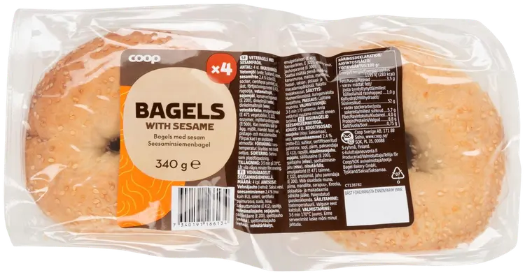 Coop seesaminsiemenbagel 340 g