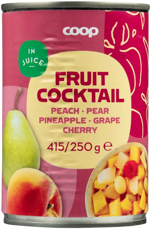 Coop hedelmäcocktail mehussa 415/250 g