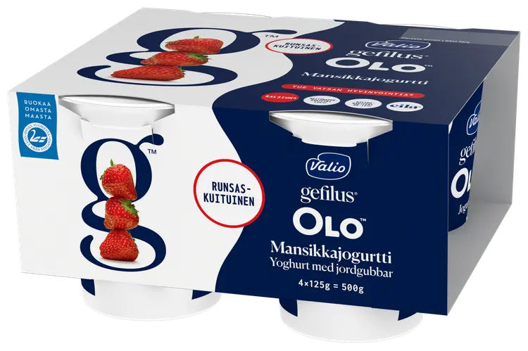Valio Gefilus® OLO™ jogurtti 4x125 g mansikka laktoositon