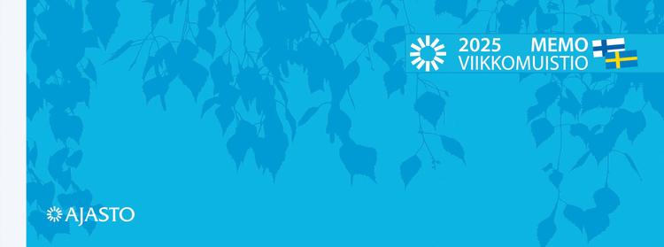 Pöytäkalenteri Memo-viikkomuistio, sininen