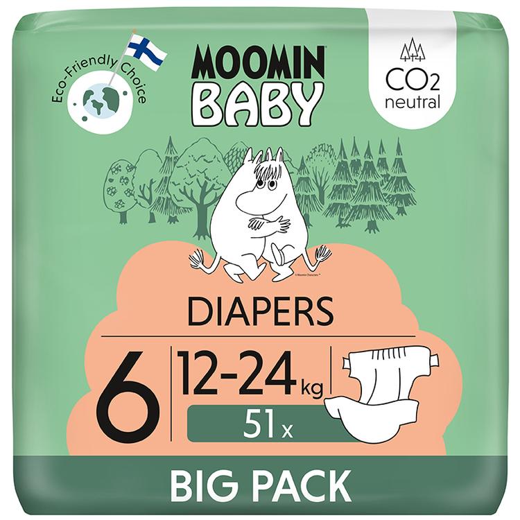 Moomin Baby Diapers teippivaippa 6 - 51 kpl 12-24 kg