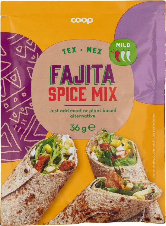 Coop fajitamausteseos mild 36 g