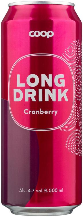 coop Long Drink Cranberry 4,7 % 0,5 l tlk