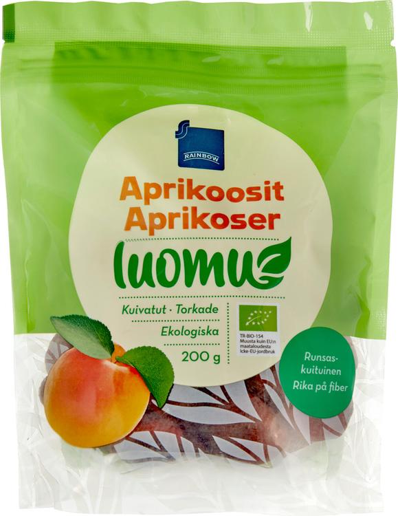 Rainbow 200g kuivatut aprikoosit, luomu