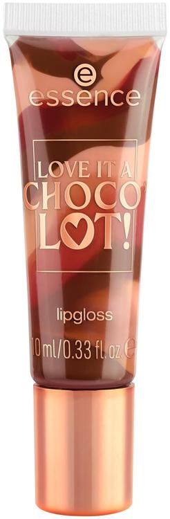 essence LOVE IT A CHOCO' LOT! lipgloss 01 Melted Bliss, Chocolate Kiss. 10 ml
