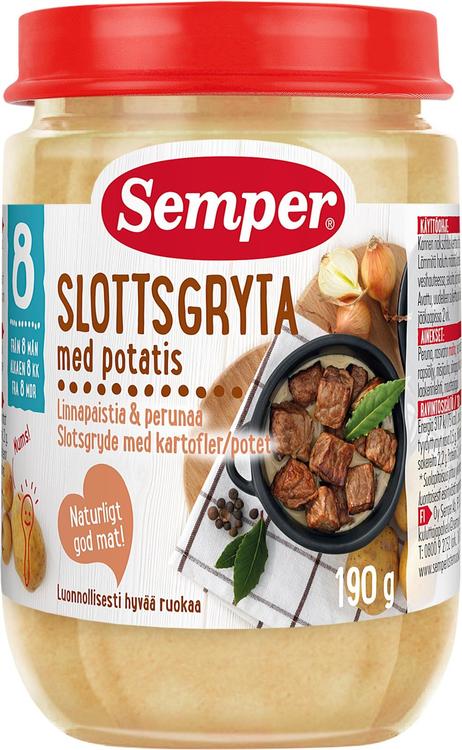 Semper Linnapaistia & perunaa 8kk lastenateria 190g