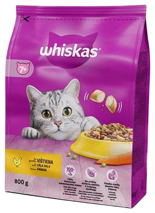 Whiskas seenior kuivtoit kana 800g