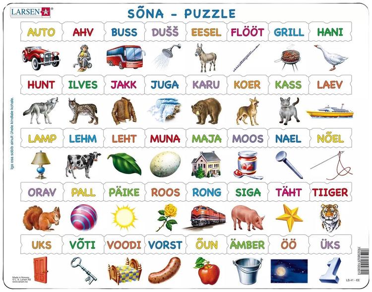 Raampuzzle Õpime lugema