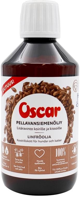 Oscar Pellavansiemenöljy lisäravinto koirille ja kissoille 300 ml