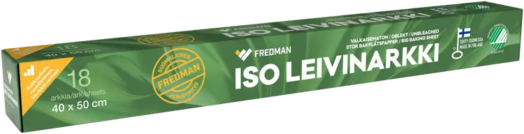 Fredman iso leivinarkki valkaisematon 40cmx50cm 18kpl