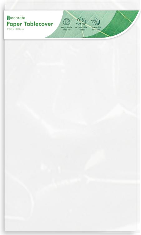 WHITE paperi pöytäliina 120X180
