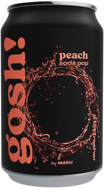 Gosh! Peach Soda Pop virvoitusjuoma 0,33l tlk