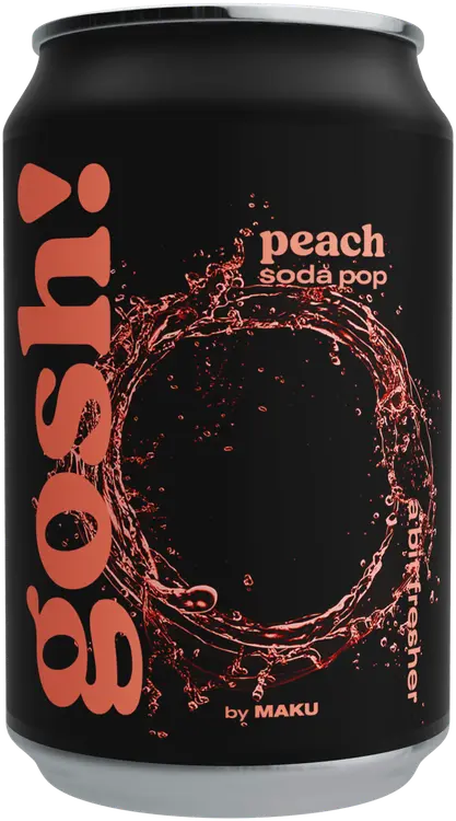 Gosh! Peach Soda Pop virvoitusjuoma 0,33l tlk
