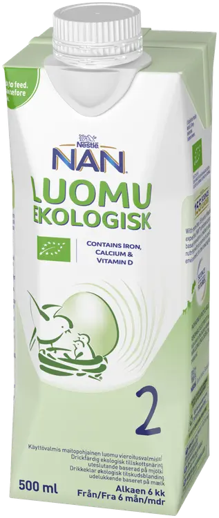 Nestlé NAN 2 Vieroitusvalmiste Luomu 500ml