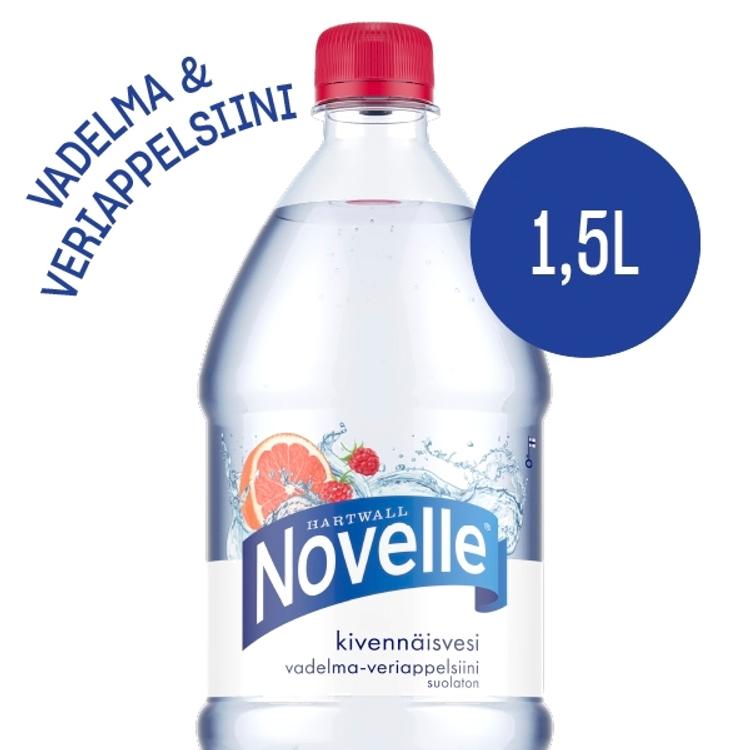 Hartwall Novelle Vadelma-veriappelsiini kivennäisvesi 1,5 l