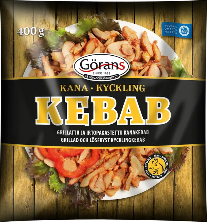 Görans kanakebab 400g grillattu ja irtopakastettu