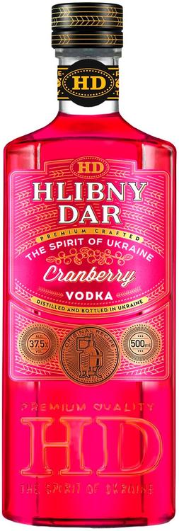 Hlibny Dar Cranberry Vodka 37,5%vol 500 ml