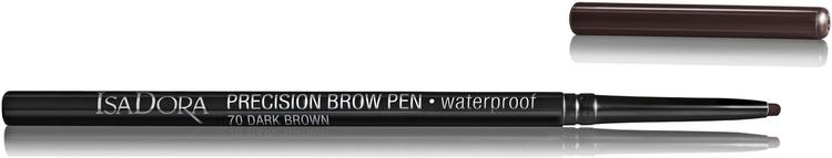IsaDora 0,09g Precision Brow Pen waterproof 70 Dark Brown vedenkestävä kulmakynä