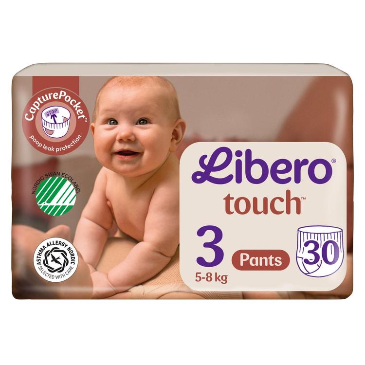 LIBERO Touch housuvaippa koko 3, 30 kpl, 5-8 kg