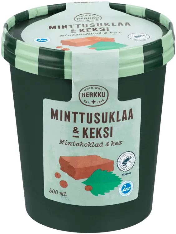 Herkku kermajäätelö minttusuklaa-keksi 500 ml