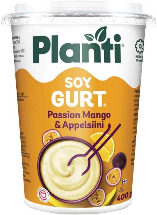 Planti Soygurt Passion, Mango & Appelsiini 400g