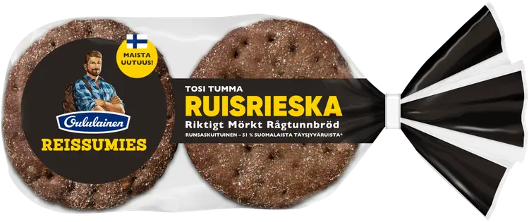 Oululainen Reissumies Tosi Tumma Ruisrieska 6kpl 270g