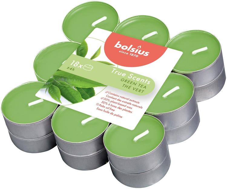 Bolsius tuoksulämpökynttilät pack18 green tea