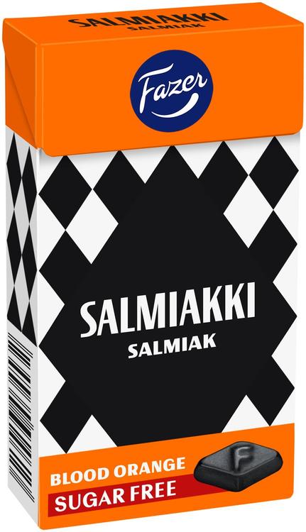 Fazer Salmiakki Blood orange sokeriton pastilli 40g