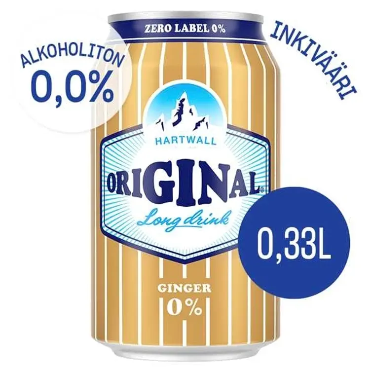 Hartwall Original Long Drink Ginger 0% 0,33 l