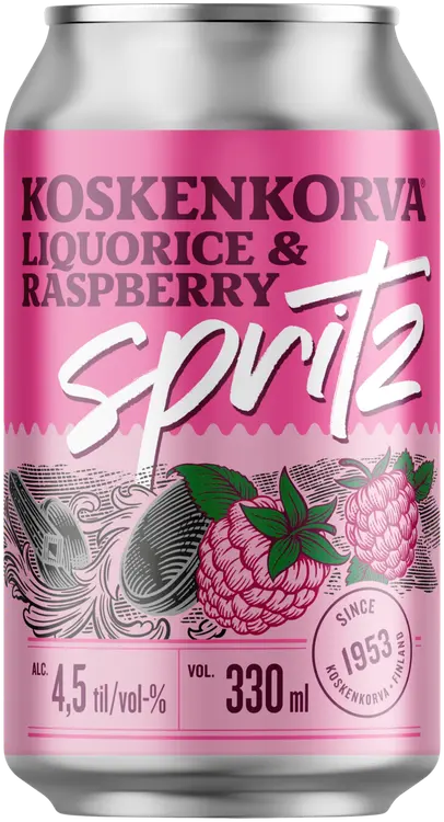 Koskenkorva Spritz Liquorice Raspberry 4,5% 33cl CAN